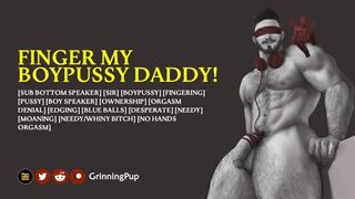 [Audio] Please Finger My Boypussy, Daddy!