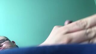 Horny guy jerks his cock