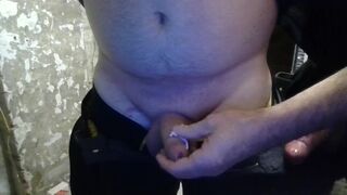 Boss massaging my juicy cock