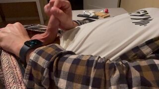 Jerking off in the morning.