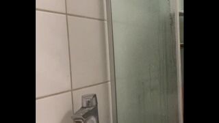 Taking a shower after masturbate.