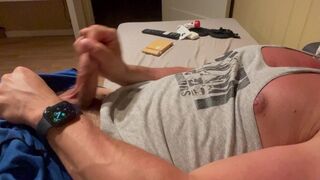 Morning’s jerking off.