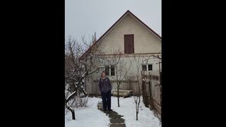 Winter day in the garden