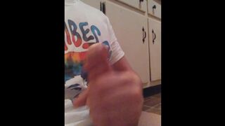 Shooting a big load while my gf in bed