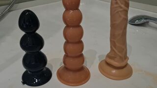 I try different anal toys