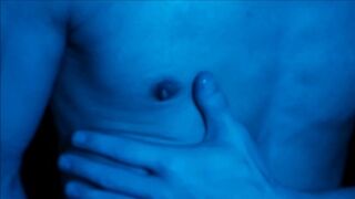 Femboy's nipple massage and orgasm