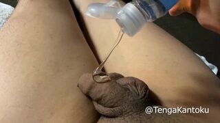 Shaved Uncut Male Lotion Slimy Masturbation