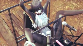 Furry Threesome Fox and 2 cats.mkv