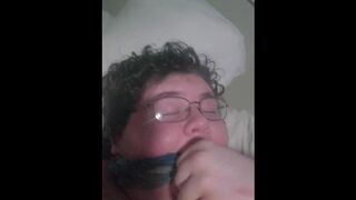 Fat ABDL jerking off in diaper with gag