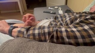 Jerking off and screaming in the end.