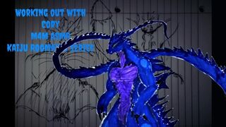 Working out with a Kaiju (M4M) (ASMR) (Kaiju Roomates Series)