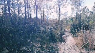 cumshot in the middle of nature part 2