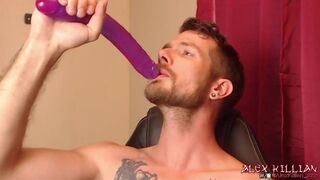 Deepthroating 12" dildo