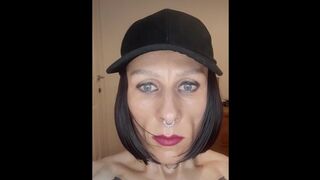 Slut riding black cock