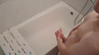 Bully jerks off in the bathroom