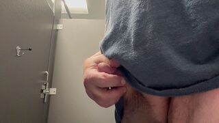 Playing with myself in public restroom