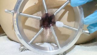 I tried to peek inside the anus with a dilator