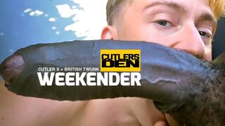 Cutler X destroys British Twunk's smooth hole with his big uncut juicy cock