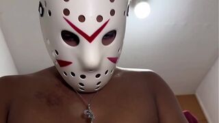 At the Halloween party, Jason ended up putting milk in the naughty little devil's ass.