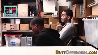 Black shoplifter spunked