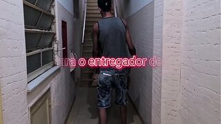 The 24cm furniture delivery guy fucked my ass in bareback skin // Kadu Ventrí's Two Years Career Celebration Video cameo Deel Black