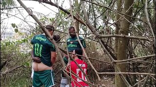 Big guys having good sex in a horny gay sex scene, big men having good sex in the middle of the woods