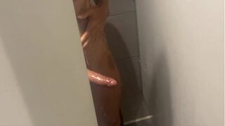My Gym Cruising in showers Blowjob Cum on Face Masturbation Bareback fucking creampie Lots of cum