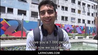 LatinCums.com - Virgin Amateur Twink Latino With Braces Paid Cash To Fuck POV