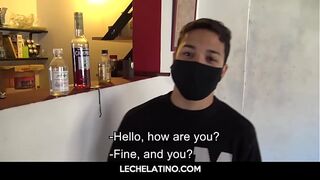 Latin hunk takes big uncut cock warm facial cumshot