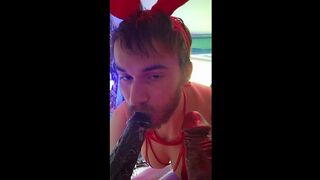 Bikini Bitch returns with Double BBC Dildo Action