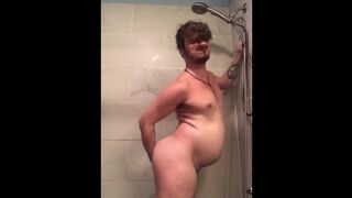 Piggy taking water and toys