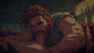 On My Knees for the Muscle Bear | M4M Audio