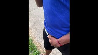Young boy looking for a male in the woods, he found a gifted guy and took him home to