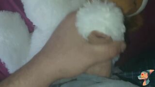 My plus dog help my with my cum