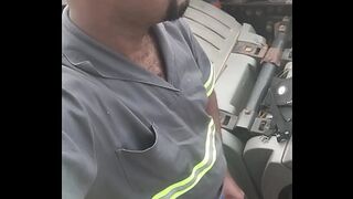I stopped the truck to take a piss and that smell of dick came up and it made me horny