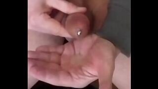I jerk off and cum with my urethral rod in cock,
