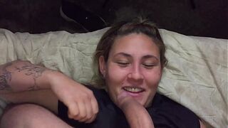 Partying Latina sucks thick cock