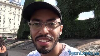 Deep throating and sucking latino