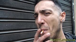Latin hunk strokes cock