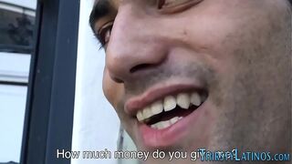 Straight latino gets cum facial and sucks