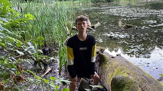 Naughty Teen Boy Jerking off in Public Park , I was almost Caught ! / Big Dick / Cute / Fat Cock /