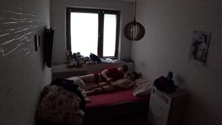 Finally caught my crypto-gay colleagues on a set up camera while sleepover in my place