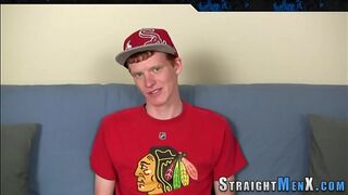 Straight twink tugs cock