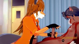 Furry Yaoi Hentai 3D - Horse Luis (Horse) & Naru (Fox) Sex in the nursing