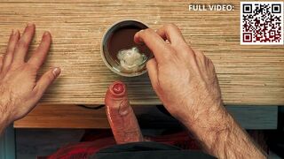 Dessert for my friend. Lots of cum in chocolate.