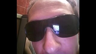 Cum on a reflecting glass