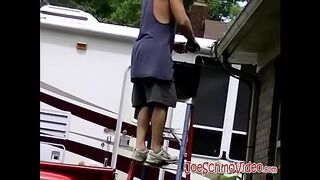 White amateurs film themselves while jacking off