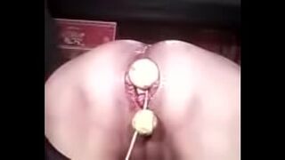 He shoves in and ejects seven lemons out of his ass