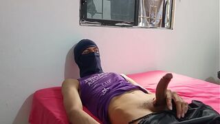 My step cousin's big thick cock masturbating