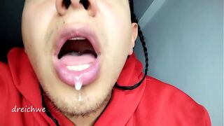 Shiny saliva